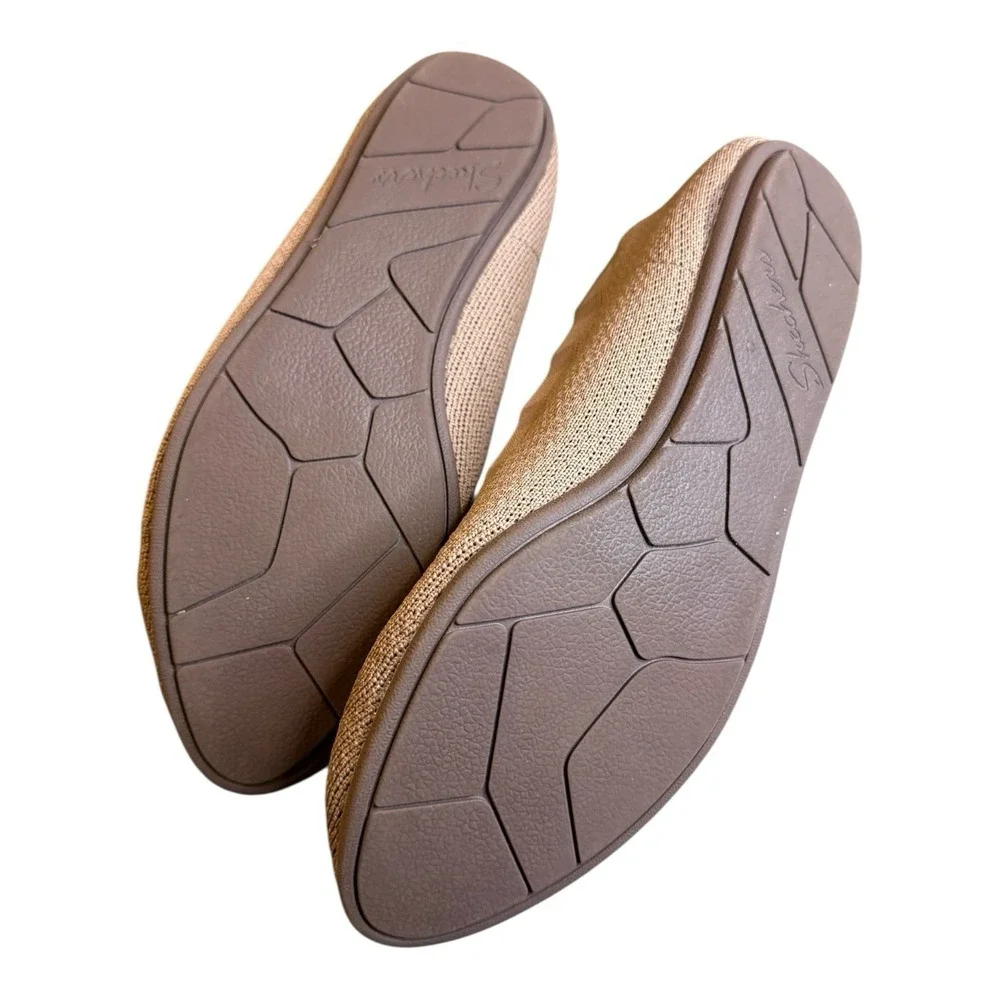 Skechers Shoes Womens 8.5 Cleo‎ 2.0 Love Spell Mocha Slip On Knit Ballet Flats